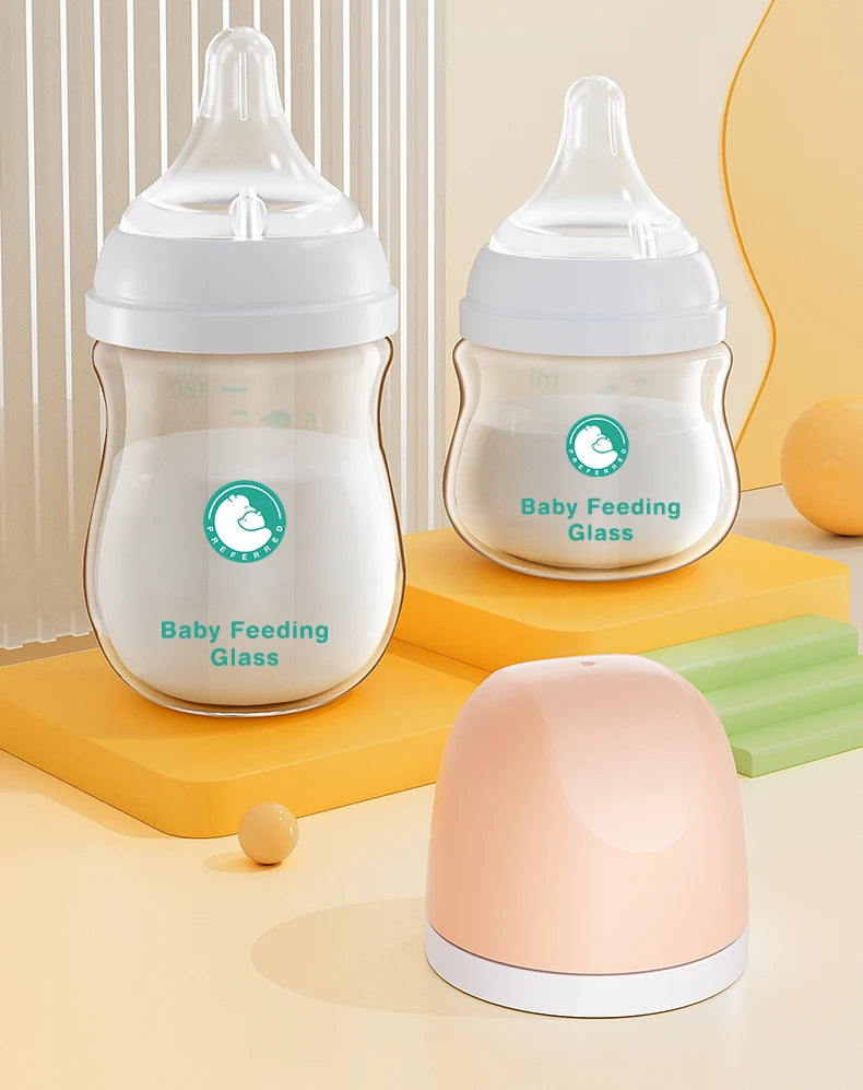 MAMIJOY Anti-Choke Baby Bottle Newborn Glass Bottles 90/160ML Anti-flatulence Milk Feeding Bottles Infant BPA Free 0-3 Month