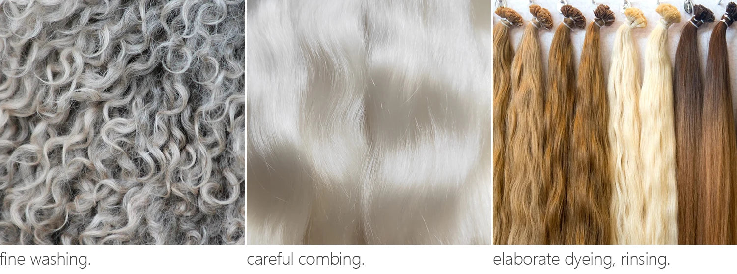 witdiy/23-26cm/mohair doll hair/organic hair/mohair hair bundles/Schengen hair/reborn doll wig/Blythe hair/mohair wig