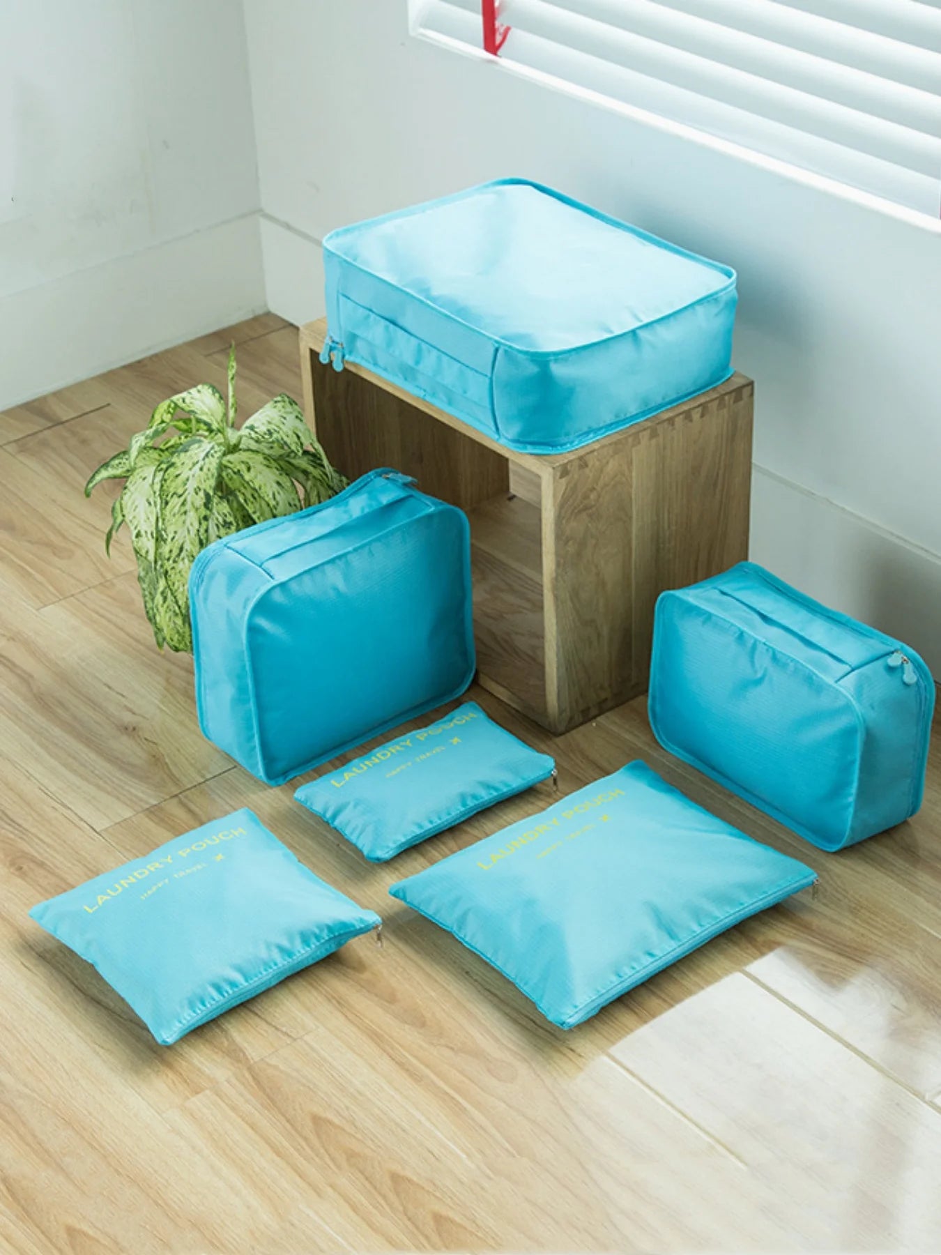 6 Pieces Set Travel Organizer Storage Bags Suitcase Portable Luggage Organizer Clothes Shoe Tidy Pouch Packing Storage Cases