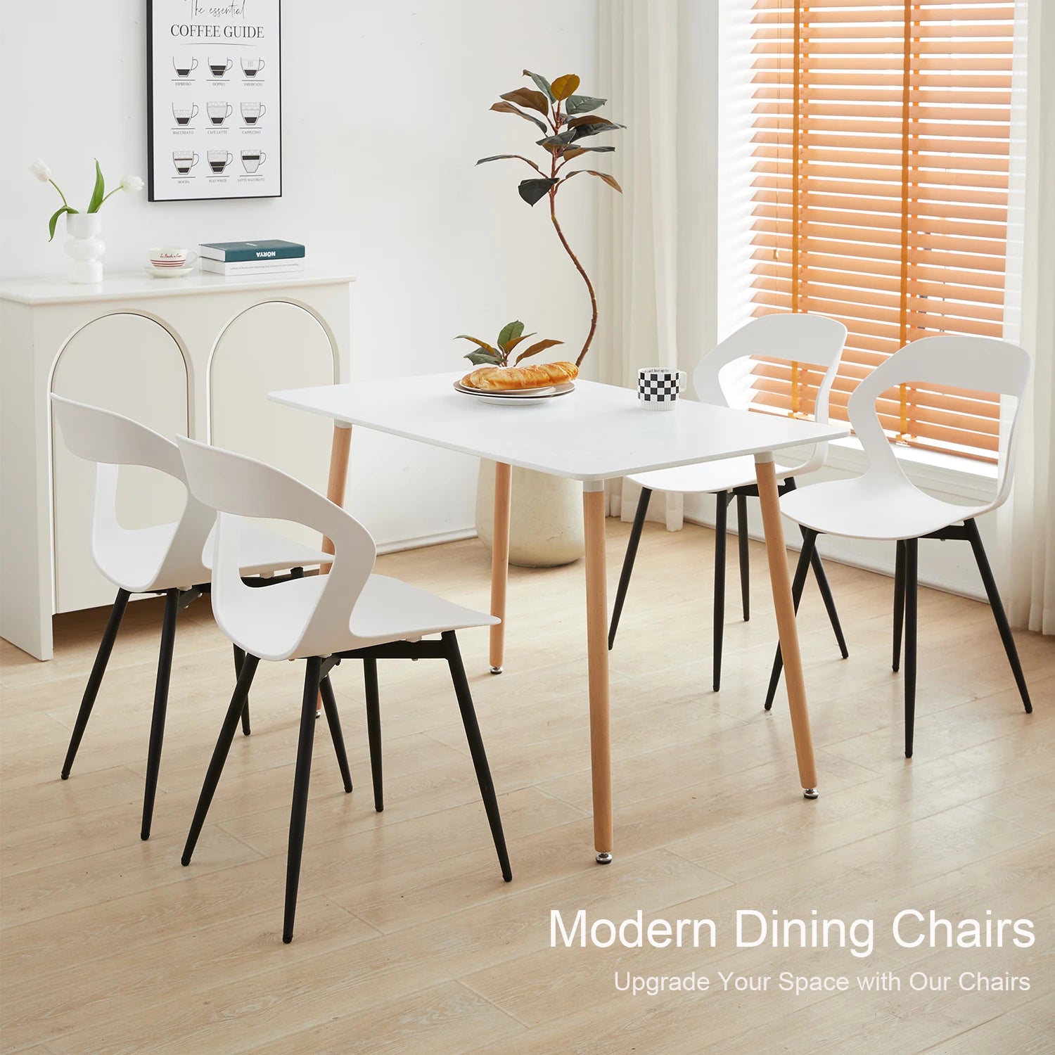 Set of 4 / 6 Scandinavia Dining Chairs for Dining Room Furniture Chair Nordic Designer Creative Household Backrest Chair
