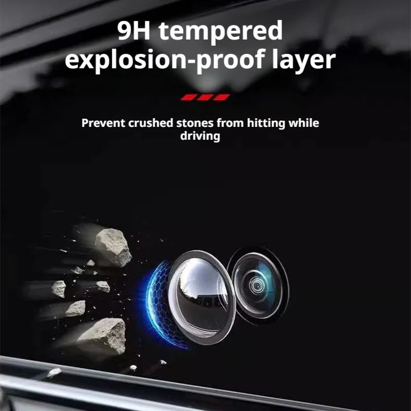 SEAMETAL Car Camera Protective Cover–Rainproof/Dustproof Anti-Gravel Scratch with High Clarity & 360° View HD Transparent Cover