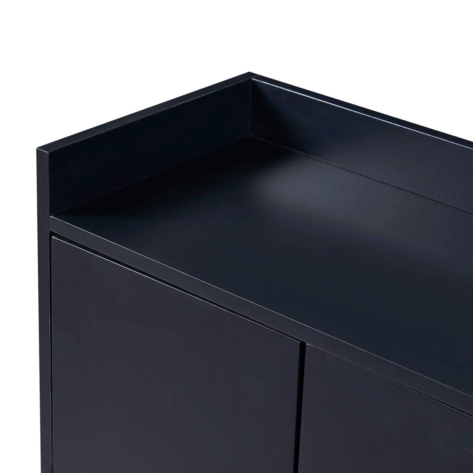 Comanlai 120x30x80cm Minimalist Sideboard, Chest of Drawers, Modern Buffet Cabinet, with 4 Doors, Metal Legs, Adjustable Shelf