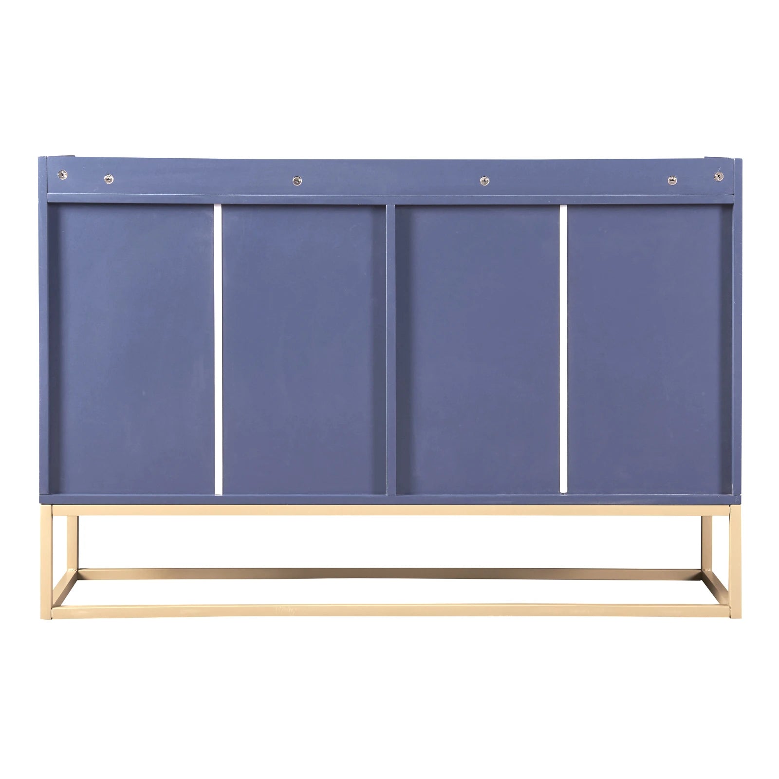 Comanlai 120x30x80cm Minimalist Sideboard, Chest of Drawers, Modern Buffet Cabinet, with 4 Doors, Metal Legs, Adjustable Shelf