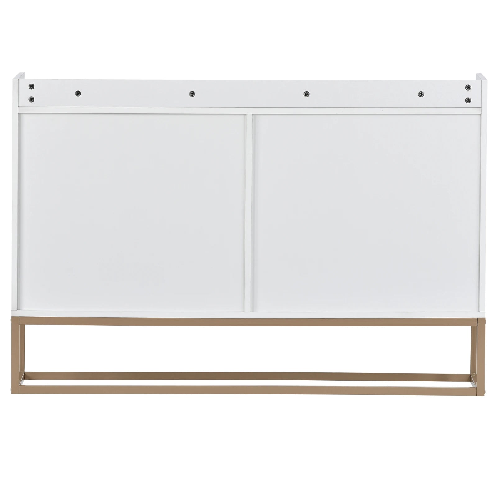 Comanlai 120x30x80cm Minimalist Sideboard, Chest of Drawers, Modern Buffet Cabinet, with 4 Doors, Metal Legs, Adjustable Shelf