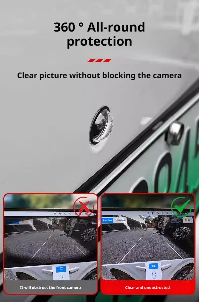 SEAMETAL Car Camera Protective Cover–Rainproof/Dustproof Anti-Gravel Scratch with High Clarity & 360° View HD Transparent Cover