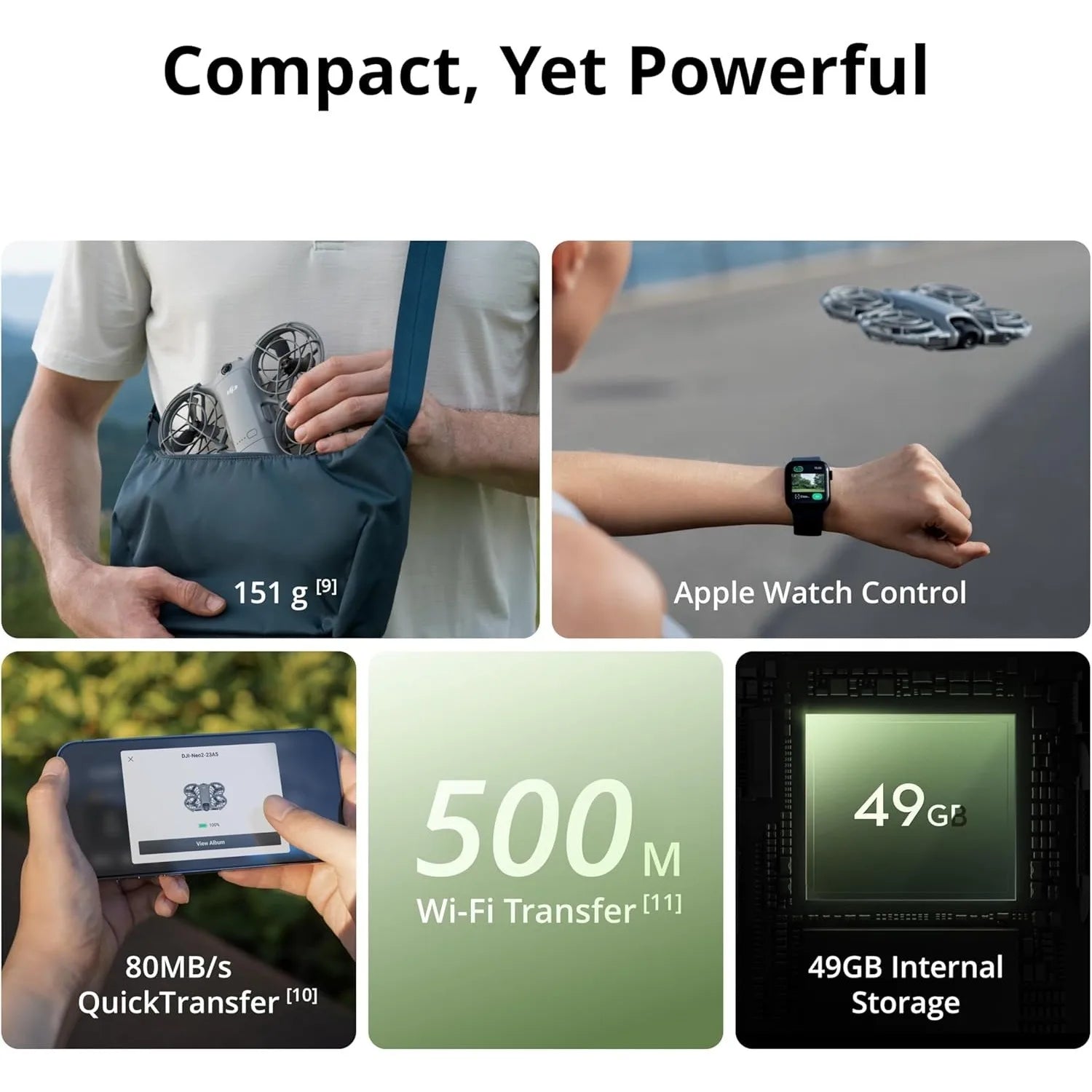 DJI Neo 2 Fly More Combo w/ RC-N3, 4K Camera Drone for Beginners, Stable Digital Transmission, 3 Batteries