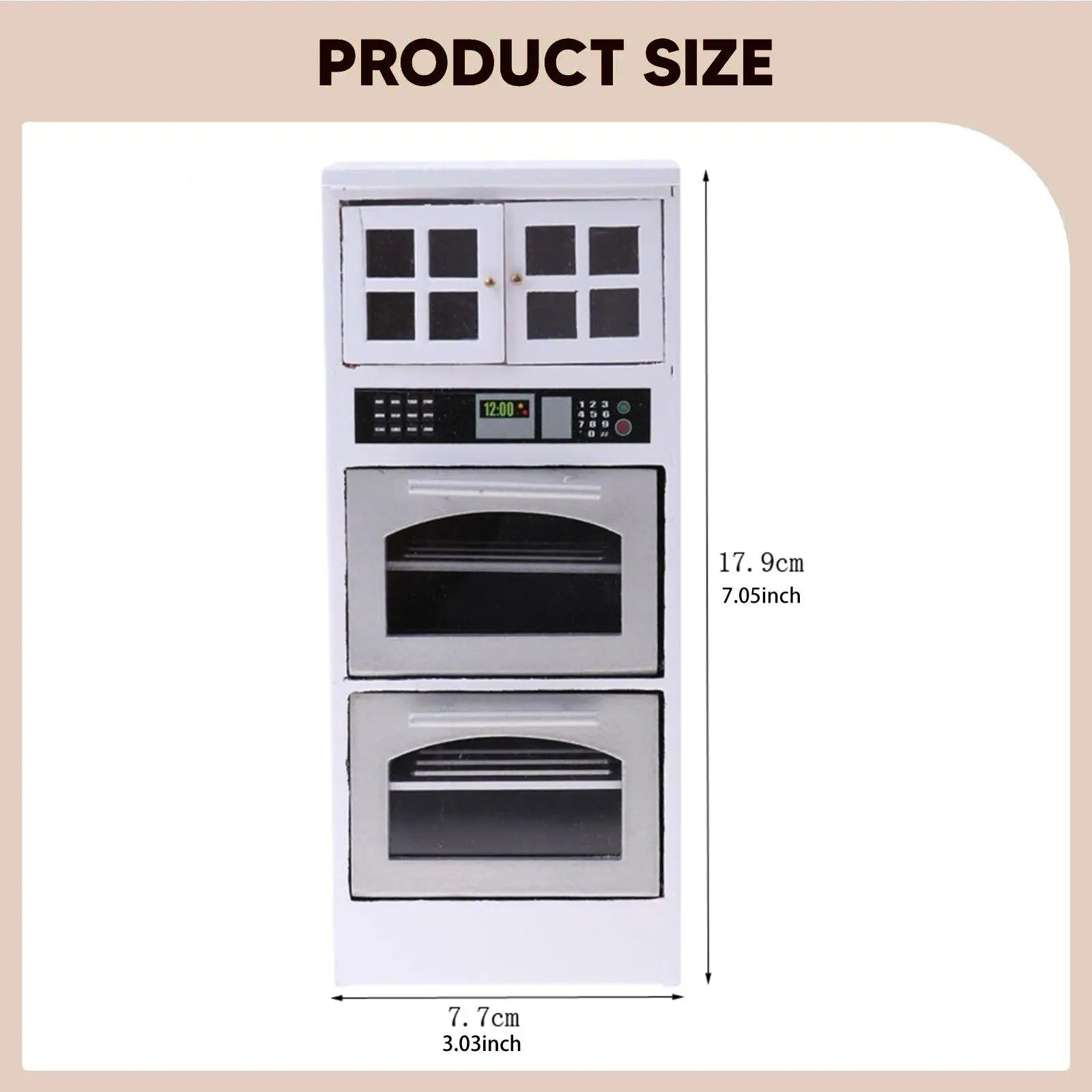 1/12 3Pcs Dollhouse Kitchen Cabinet Dining Room Furniture Set Doll House DIY Decor Mini Bar Counter Furniture Accessories