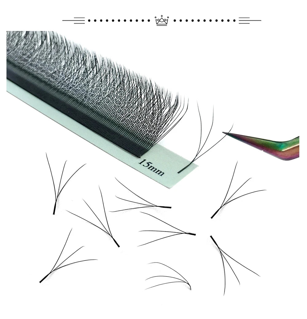 Cilios 3D W Lash Extension Supplies 4D W Y Shape Lash Clusters Premade Volume Fans Natural Mink Individual Bundles Curl C/D