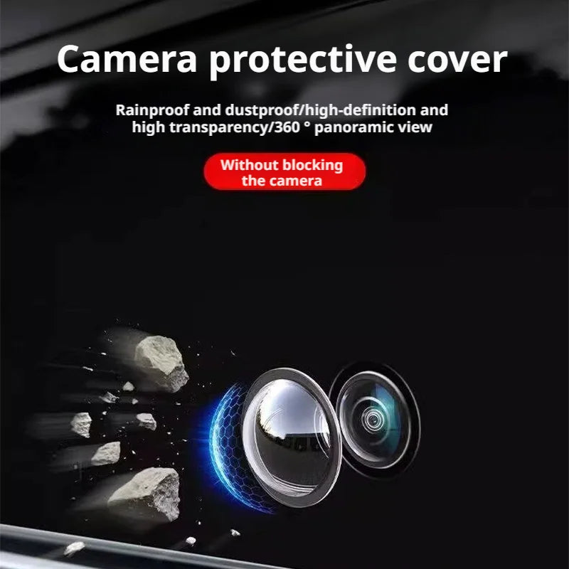SEAMETAL Car Camera Protective Cover–Rainproof/Dustproof Anti-Gravel Scratch with High Clarity & 360° View HD Transparent Cover