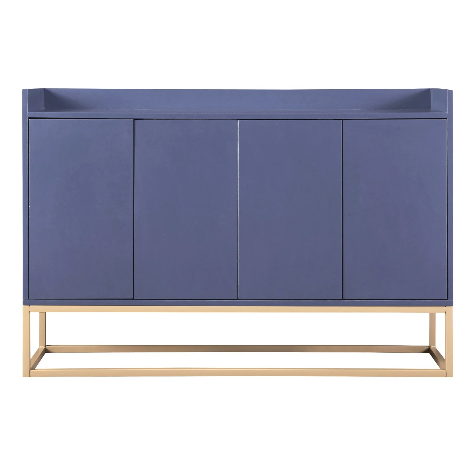 Comanlai 120x30x80cm Minimalist Sideboard, Chest of Drawers, Modern Buffet Cabinet, with 4 Doors, Metal Legs, Adjustable Shelf