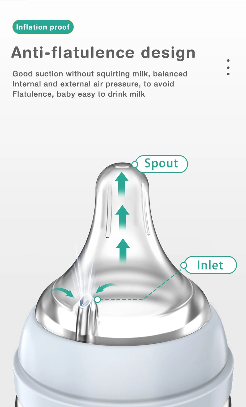MAMIJOY Anti-Choke Baby Bottle Newborn Glass Bottles 90/160ML Anti-flatulence Milk Feeding Bottles Infant BPA Free 0-3 Month