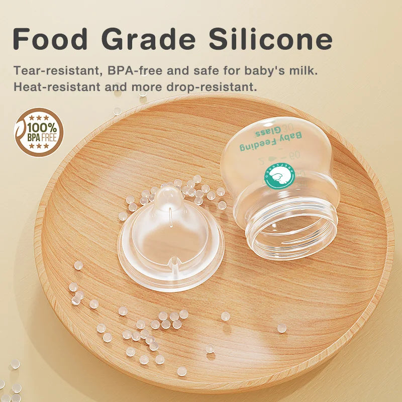 MAMIJOY Anti-Choke Baby Bottle Newborn Glass Bottles 90/160ML Anti-flatulence Milk Feeding Bottles Infant BPA Free 0-3 Month