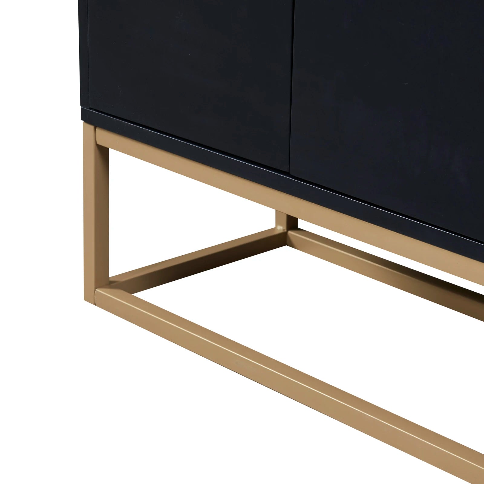 Comanlai 120x30x80cm Minimalist Sideboard, Chest of Drawers, Modern Buffet Cabinet, with 4 Doors, Metal Legs, Adjustable Shelf