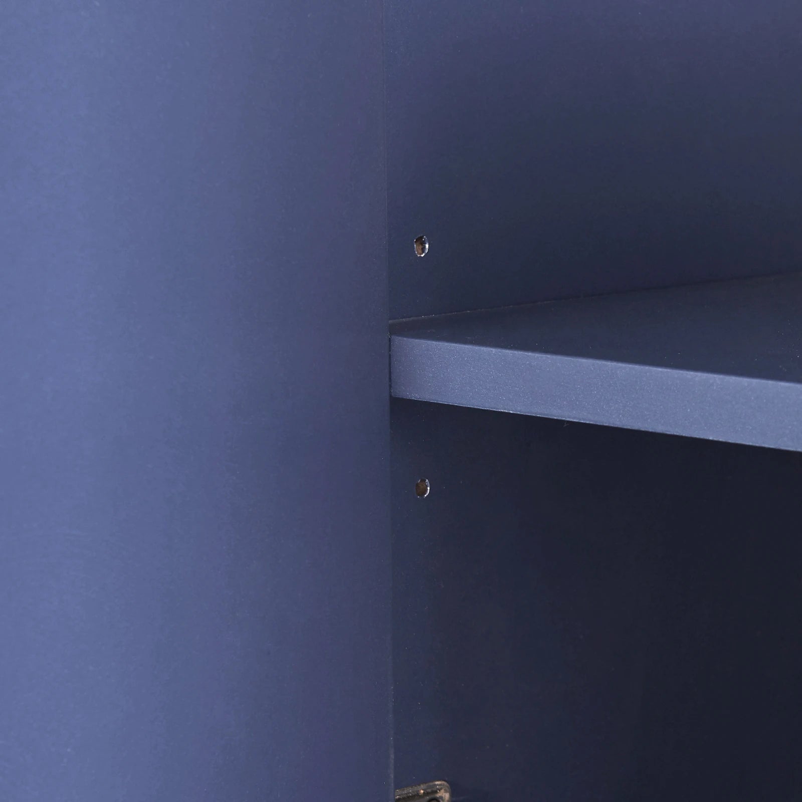 Comanlai 120x30x80cm Minimalist Sideboard, Chest of Drawers, Modern Buffet Cabinet, with 4 Doors, Metal Legs, Adjustable Shelf