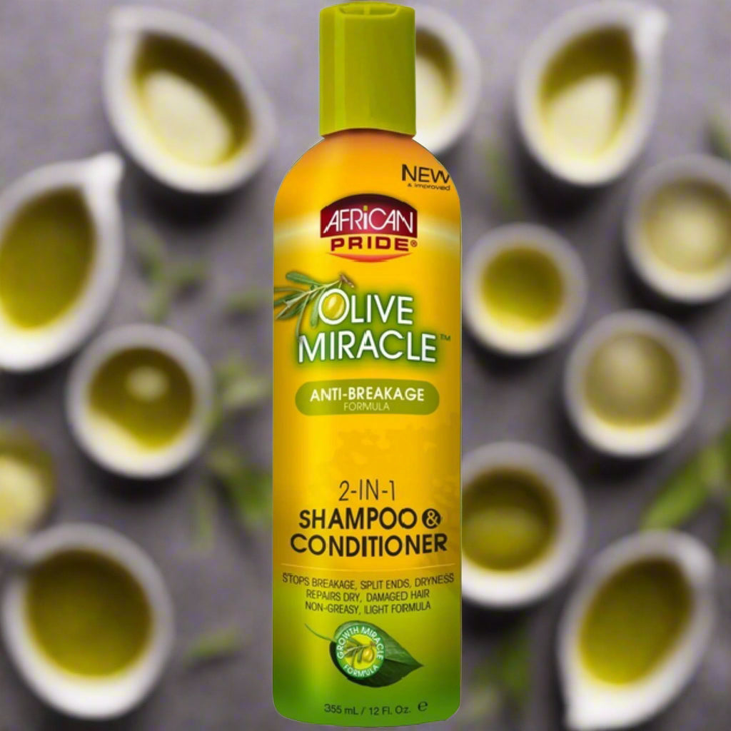 African Pride Olive Miracle 2 IN 1 Shampoo and Conditioner 1 - Premium Beauty Product