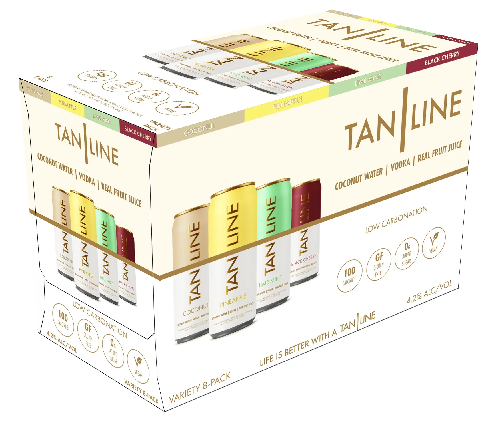 (24pk cans) Tan Line Variety Pack, USA (12oz)