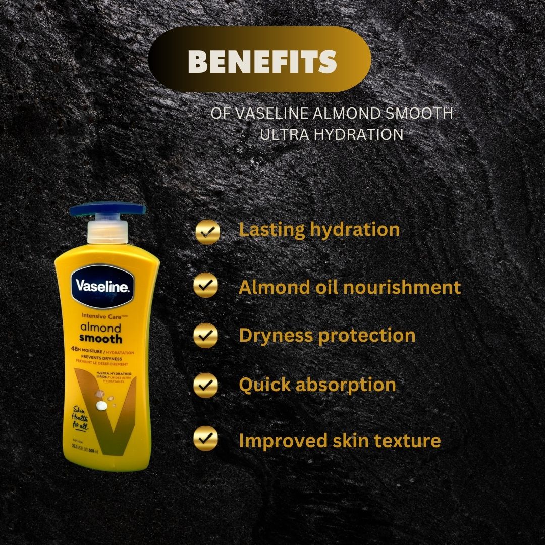 Vaseline Almond Smooth Ultra Hydration 600Ml - Premium Beauty Product
