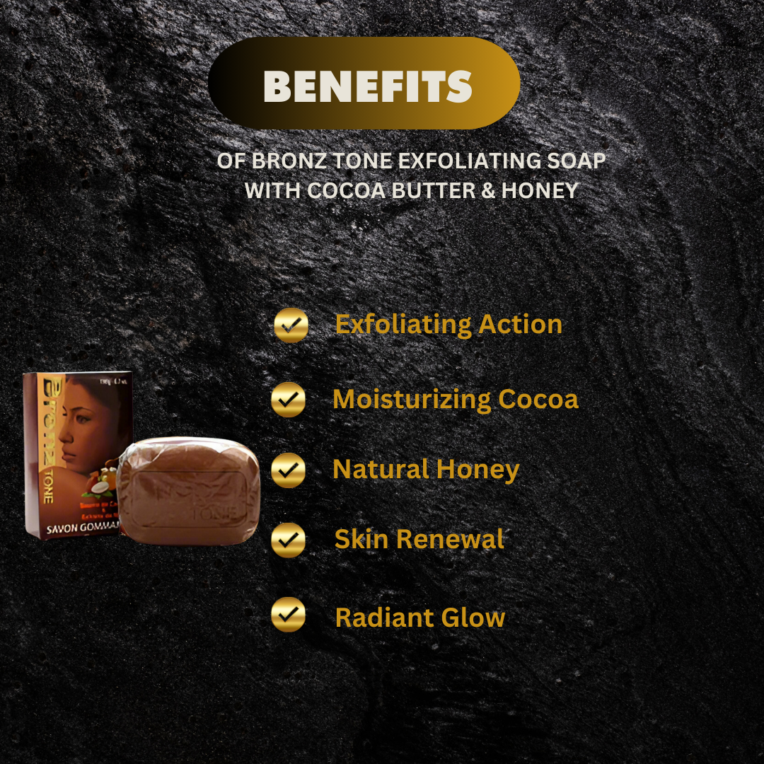 Bronz Tone Exfoliating Soap With Cocoa Butter Honey 6 7 Oz - Premium Beauty Product