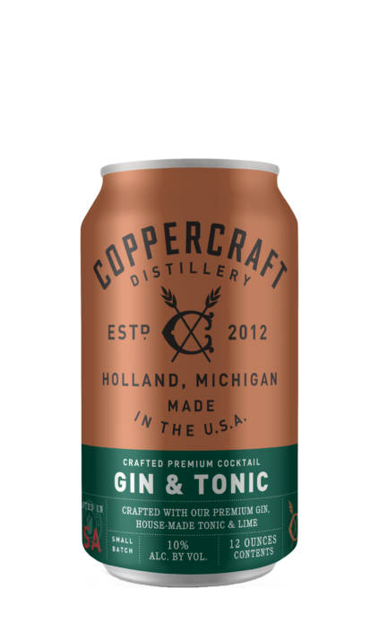 Coppercraft Distillery 'Gin & Tonic,' Michigan, USA (6 x 4pks case, 12fl oz)