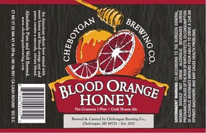 (24pk cans) Cheboygan Blood Orange Honey Ale Beer, Michigan, USA (16oz)