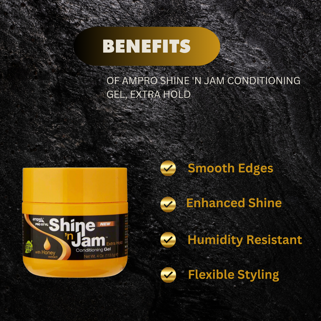 Ampro Shine N Jam Conditioning Gel Extra Hold 4 Oz - Premium Beauty Product