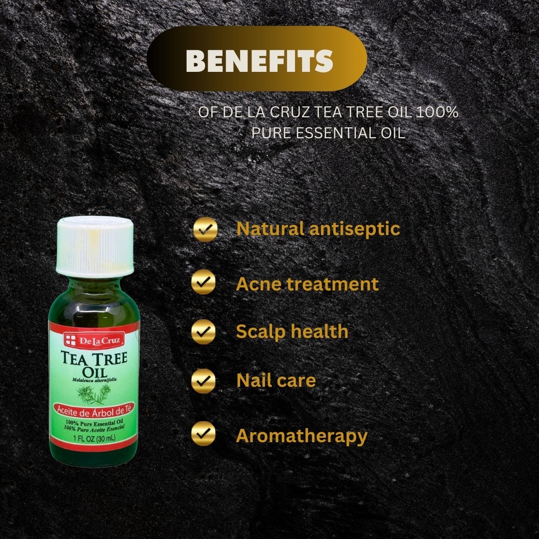 De La Cruz Tea Tree Oil 100 Pure Essential Oil 30Ml 1 Fl Oz - Premium Beauty Product