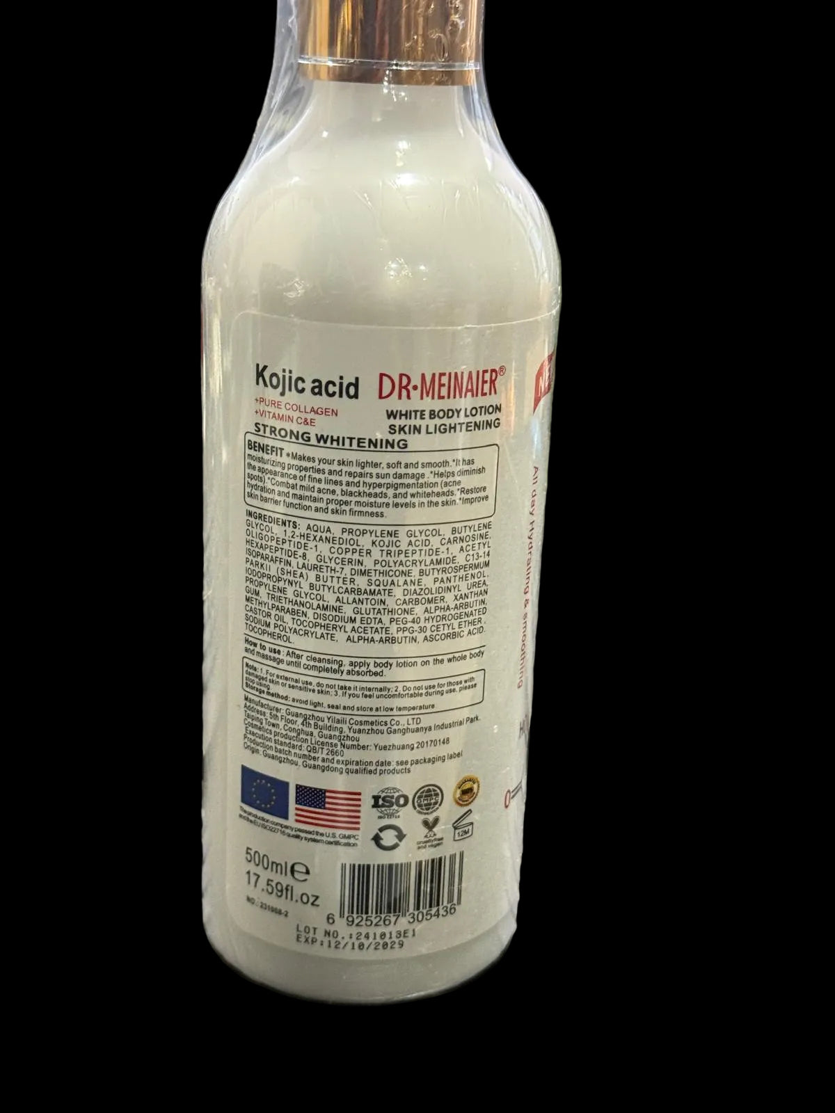Dr Meinaier Kojic Acid Body Lotion 500 Ml - Premium Beauty Product