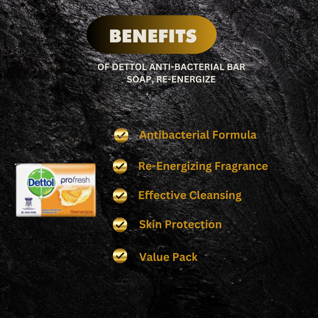 Dettol Anti Bacterial Bar Soap Re Energize 105 Gr 3 7 Oz Pac - Premium Beauty Product