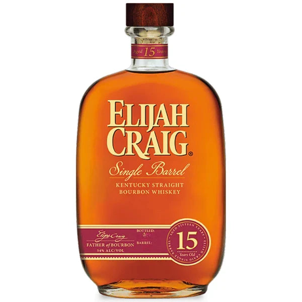 Elijah Craig 15 Year Old Single Barrel Straight Bourbon Whiskey, Kentucky, USA (750ml)