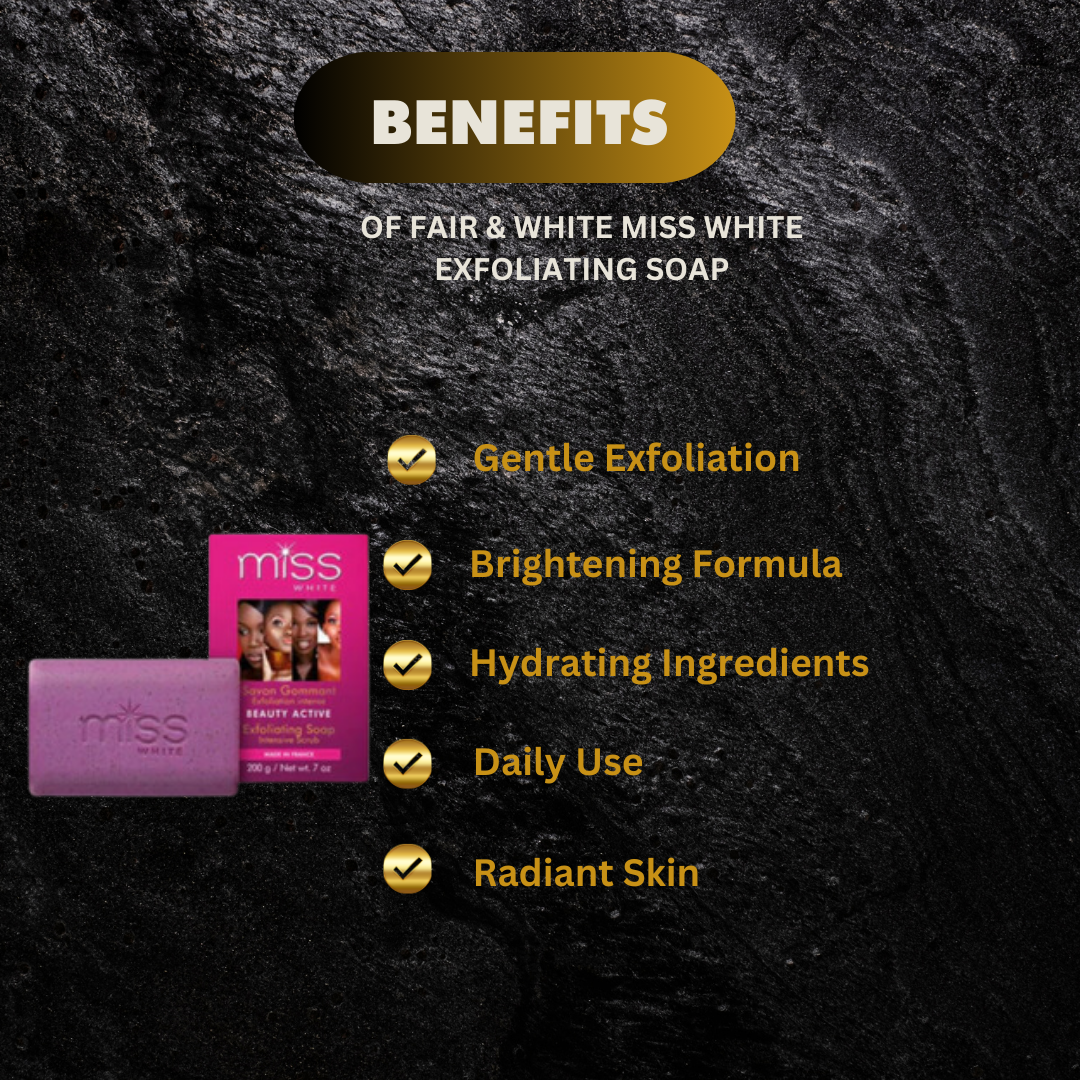 Fair White Miss White Exfoliating Soap 7 Oz - Premium Beauty Product