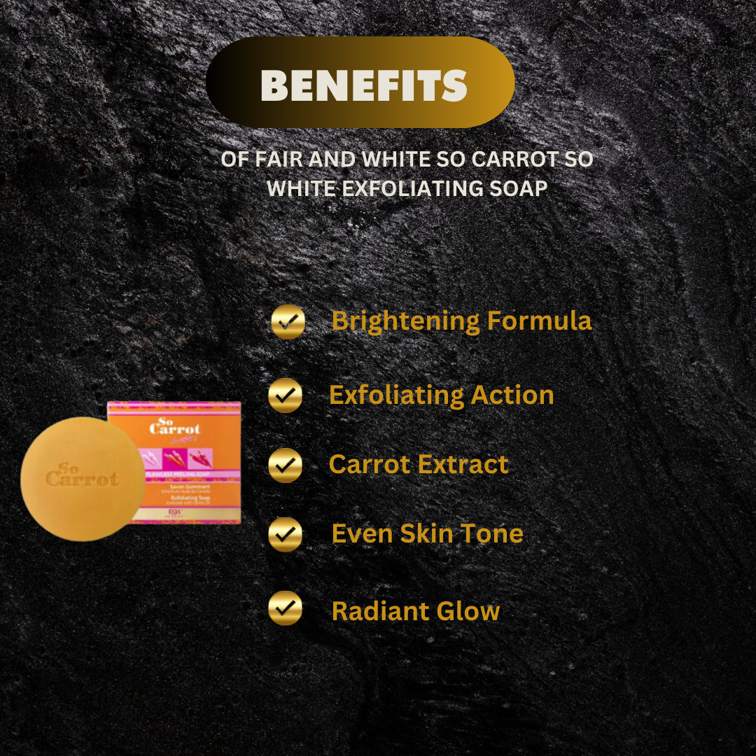 Fair And White So Carrot So White Exfoliating Soap 7 Oz 200G - Premium Beauty Product