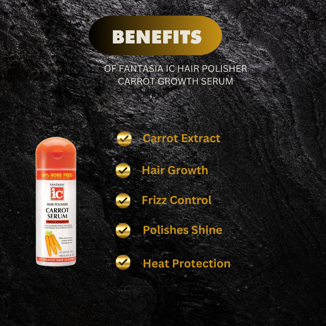 Fantasia Ic Hair Polisher Carrot Growth Serum 4 Oz - Premium Beauty Product