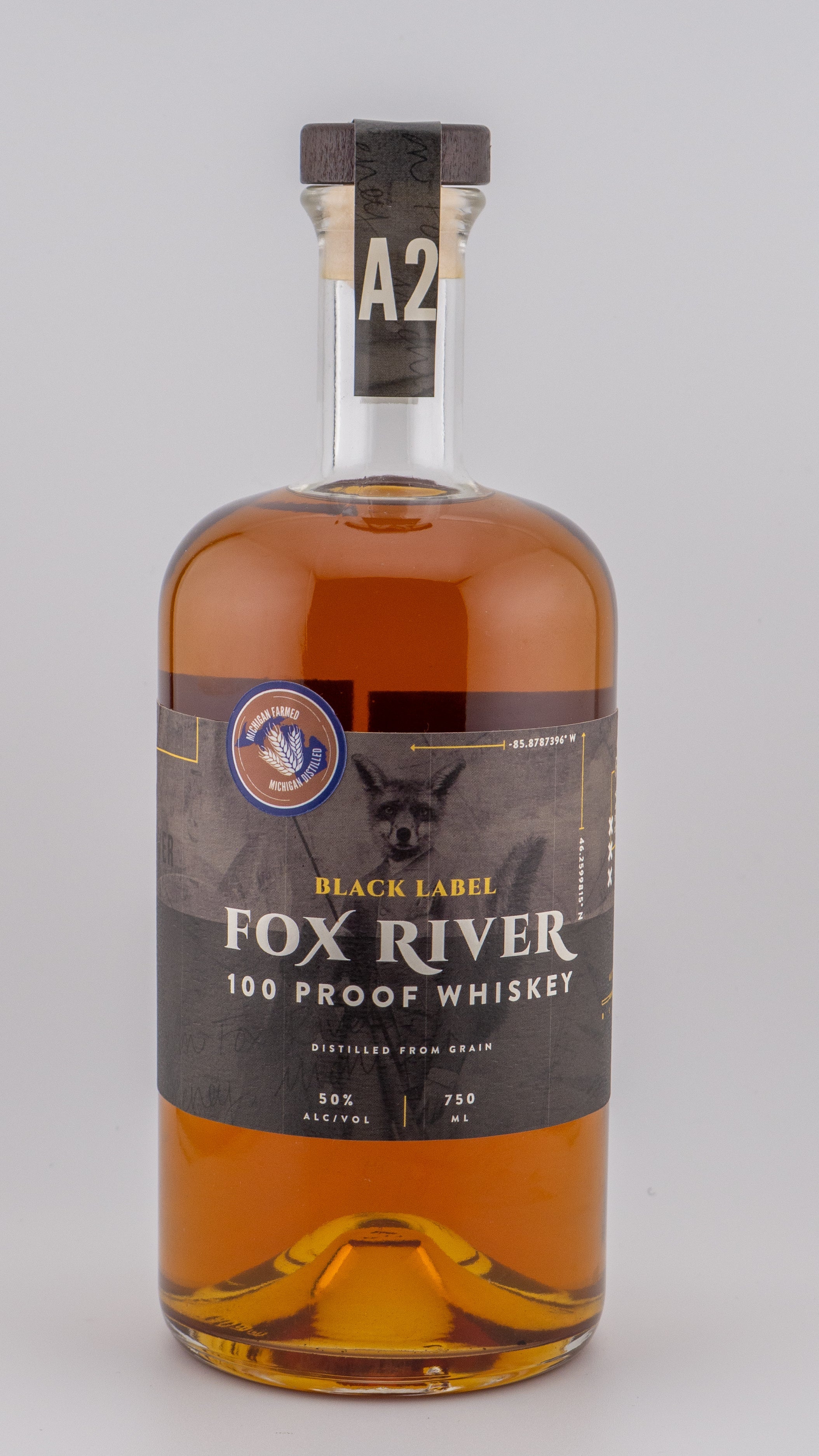 Ann Arbor Distilling Fox River Black Label Whiskey, Michigan, USA (750ml)