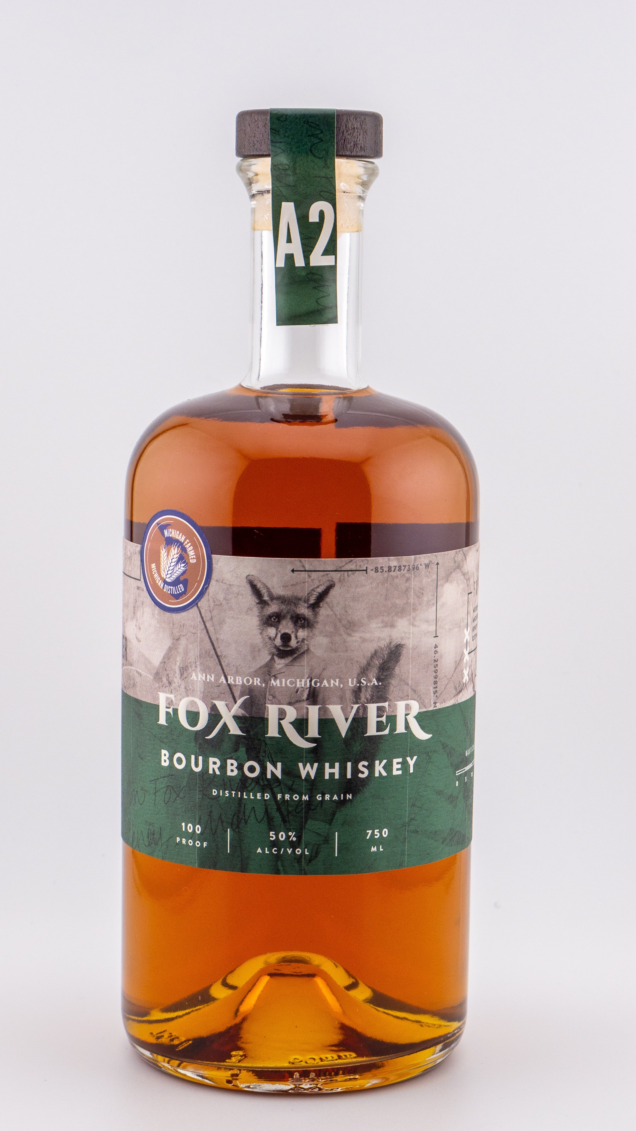 Ann Arbor Distilling Fox River Bourbon Whiskey, Michigan, USA (750ml)