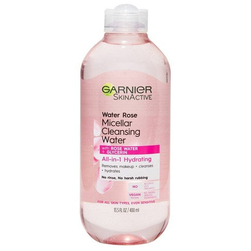 Garnier Micellar Water with Rose Water and Glycerin,Facial C - Premium Beauty Product