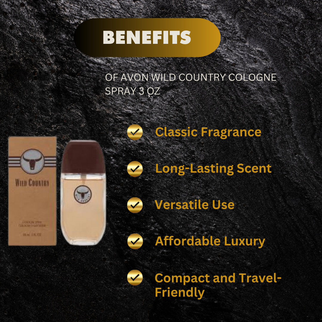 Avon Wild Country Cologne Spray 3 Oz - Premium Beauty Product