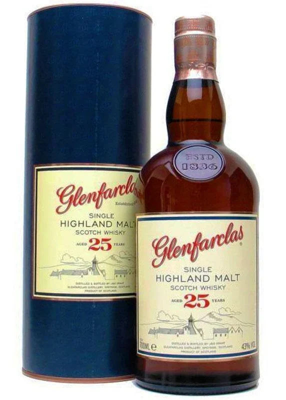 Glenfarclas 25 Year Old Highland Single Malt Scotch Whisky, Speyside, Scotland (750ml)