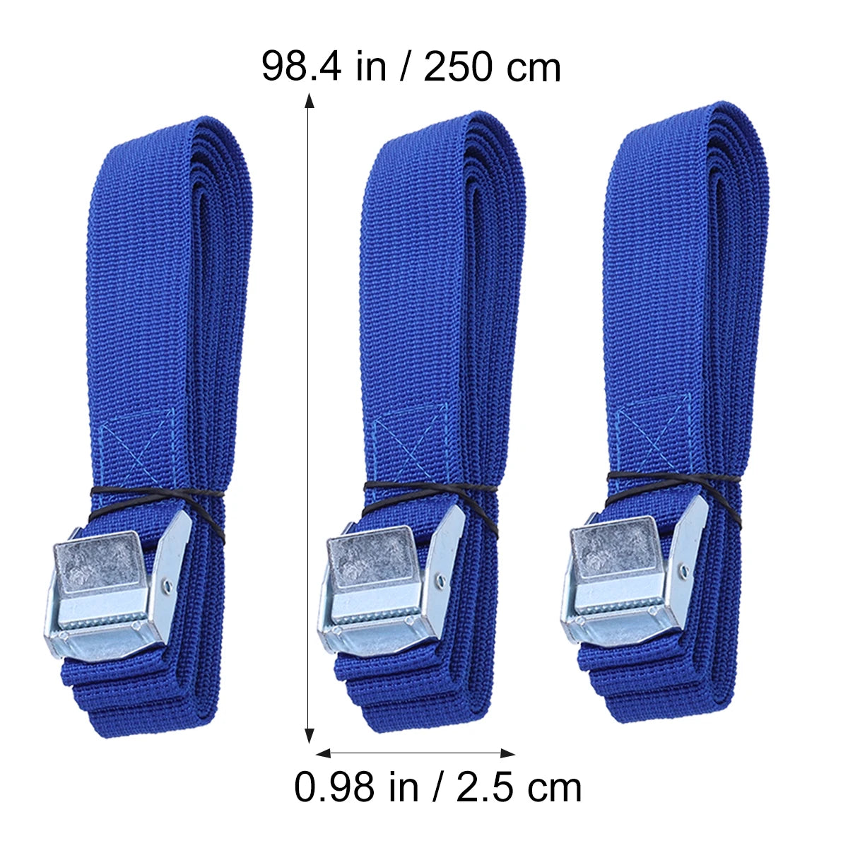 2.5M Lashing Straps with Buckle Nylon Quick Release Lashing Straps for Cargo Tie Down Car Roof Rack Luggage Kayak Carrier Moving