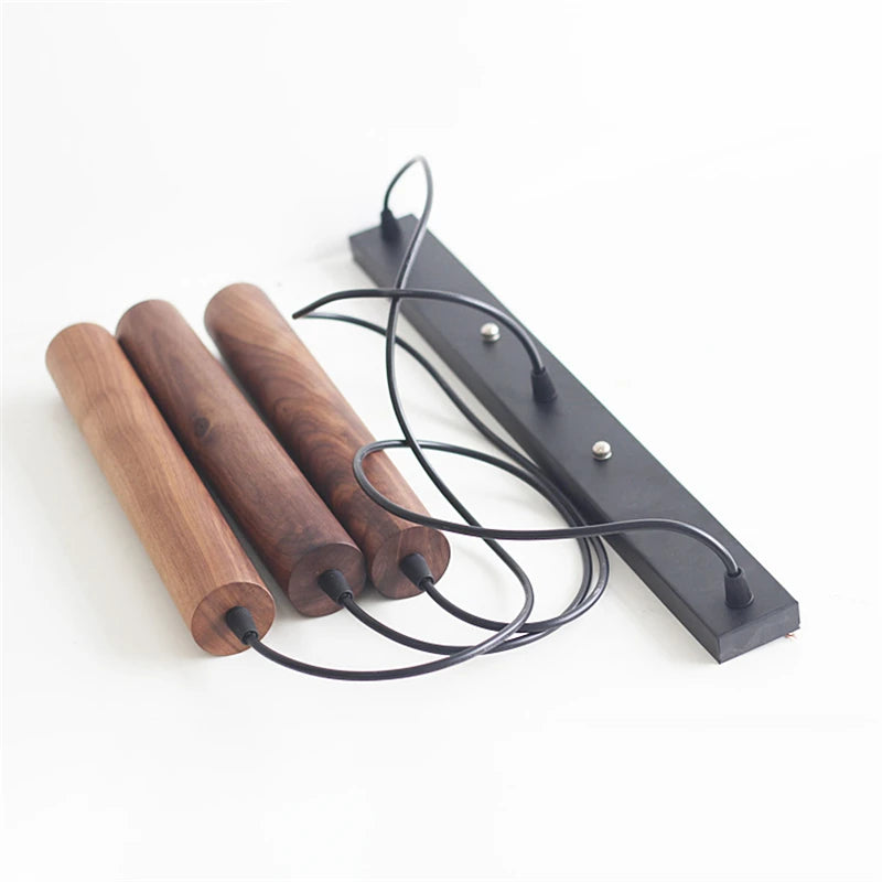 modern wood Pendant lights dining room furniture Hanging lamp restaurant walnut beech indoor lighting LED Living room decoration