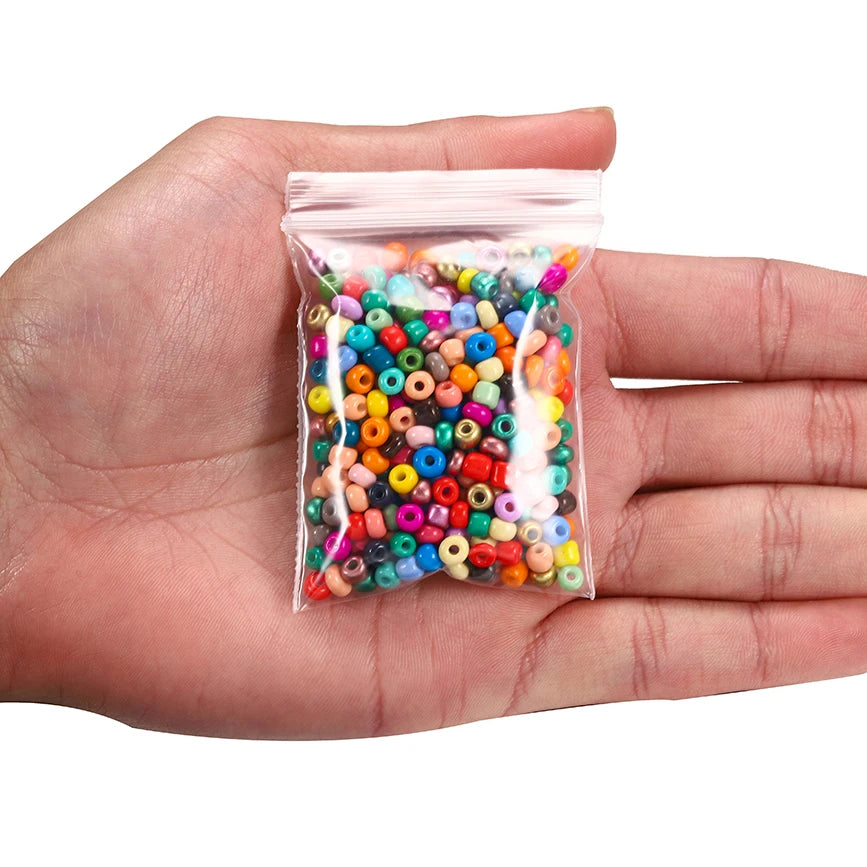 300/600Pcs 3/4mm Charm Glass Beads Czech Seed Beads Small Round Loose Beads for DIY Jewelry Making Earrings Bracelet Wholesale