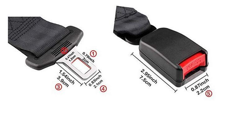 Car Safety Belt 23CM Seat Belt Extension Plug Buckle Seatbelt Clip Adjustable Extender Child Universal Lengthening