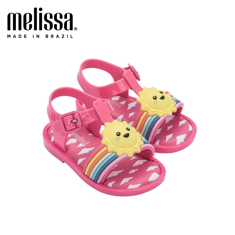 New Arrival 2025 Mini Melissa Children Sandals Hot Sale Kids Beach Shoes Big Girl and Boy Fashion Jelly Shoes