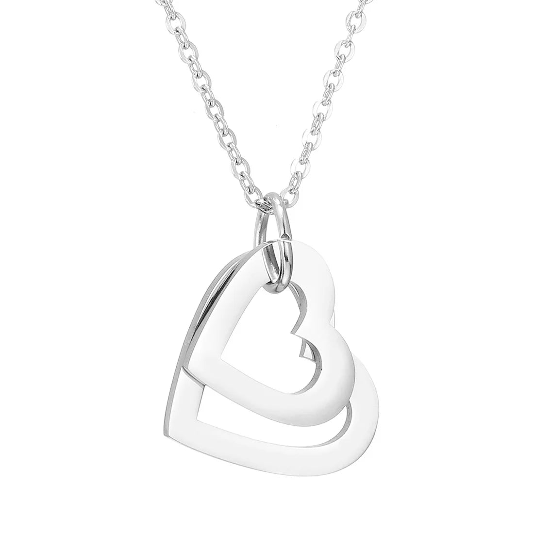 Personalized Water Drop Necklace With Rotating Rose Box Custom Family Names Heart Charms Waterdrop Pendants Gift for Women Mom