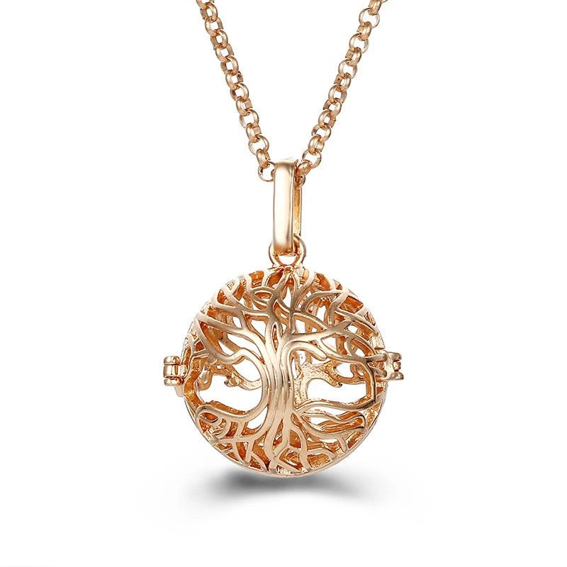 Mexico Chime Music Angel Ball Caller Locket Necklace Vintage Pregnancy Necklace Aromatherapy Essential Oil Diffuser Accessories
