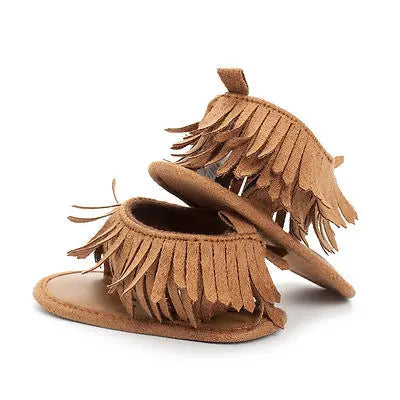 Fast Shipping Newborn Baby Boys Girls Summer Frist Walkers Summer Shoes Tassel Shoes Soft Sole Prewalker 0-12M