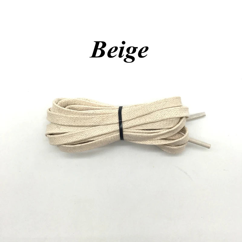 1Pair Waxed Flat Shoelaces Leather Waterproof Casual Shoes Laces Unisex Boots Shoelace Length 60 80 100 120 140 160 180CM P3