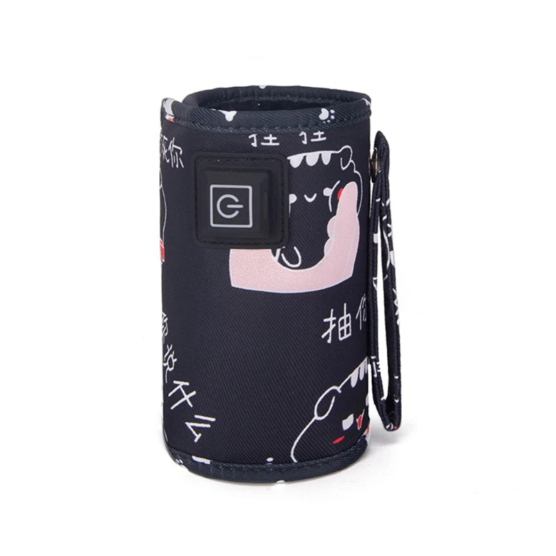 Portable USB Baby Bottle Warmer Travel Milk Warmer Infant Feeding Bottle Heated Cover Insulation Thermostat Food Heater