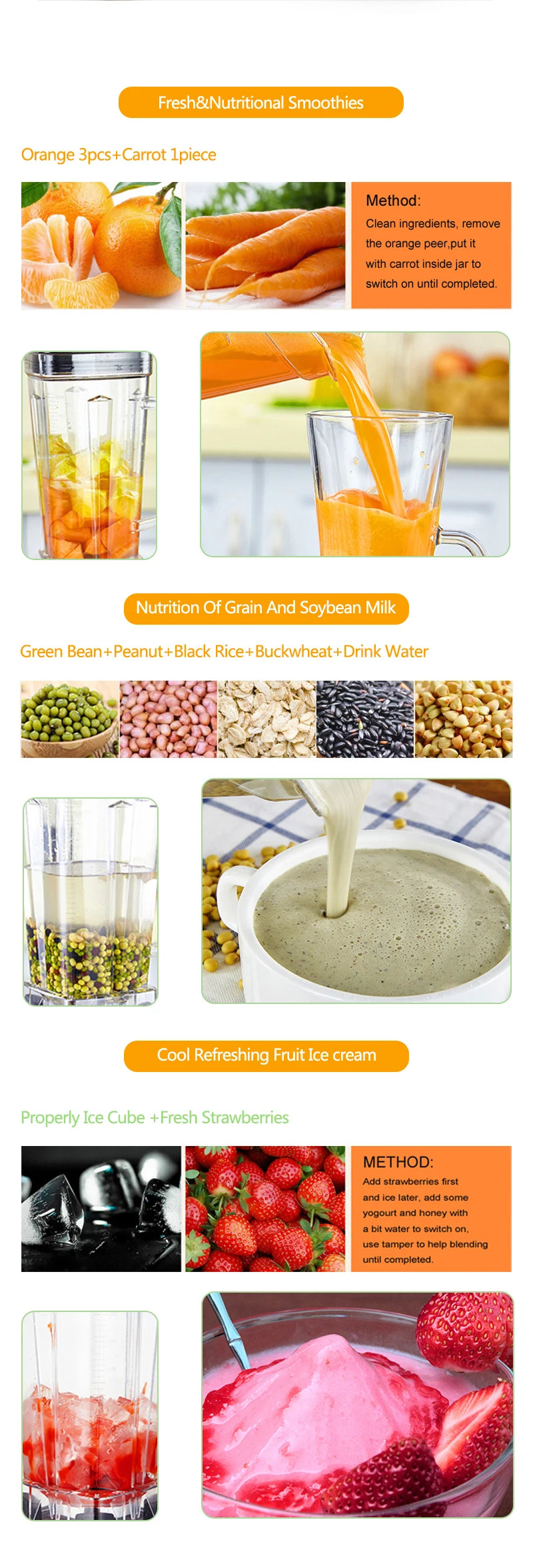 Biolomix BPA Free 2200W Commercial Grade Timer Blender Mixer Heavy Duty Automatic Fruit Food Processor Ice Crusher Smoothies