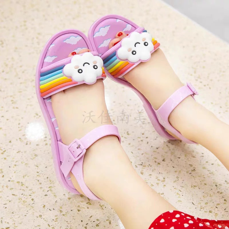 New Arrival 2025 Mini Melissa Children Sandals Hot Sale Kids Beach Shoes Big Girl and Boy Fashion Jelly Shoes