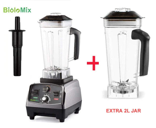 Biolomix BPA Free 2200W Commercial Grade Timer Blender Mixer Heavy Duty Automatic Fruit Food Processor Ice Crusher Smoothies